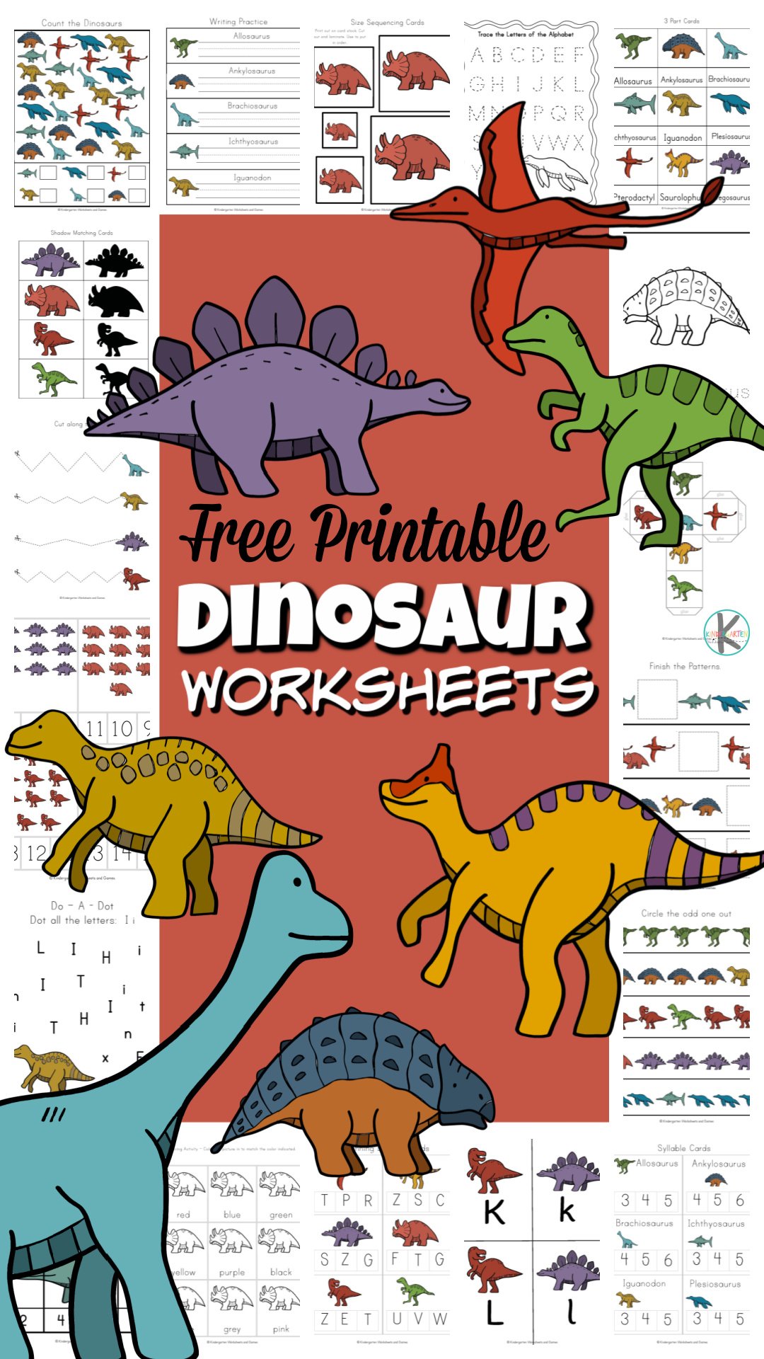 printable dinosaur worksheet kindergarten