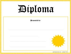 Blank Diploma Printable