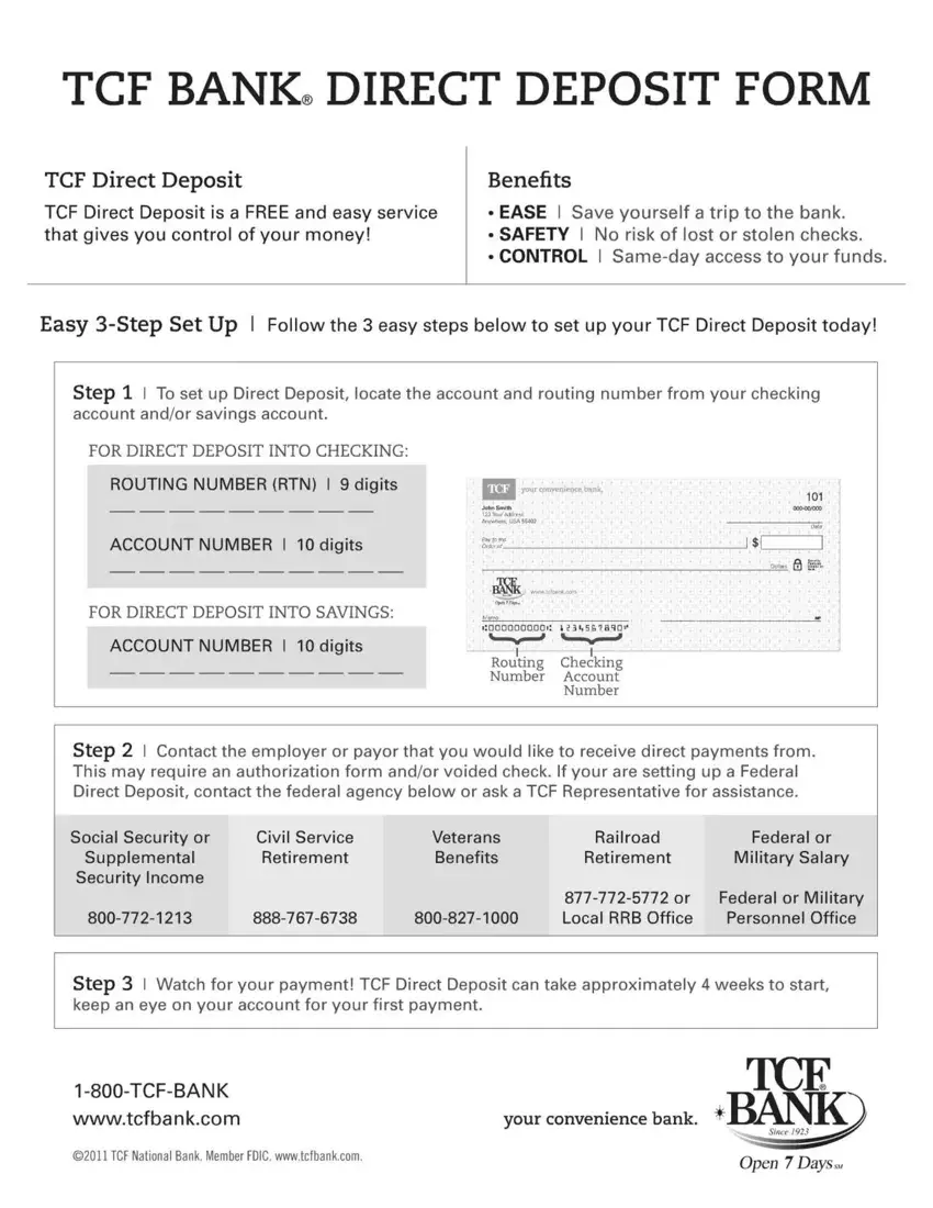 printable direct deposit form bank of america
