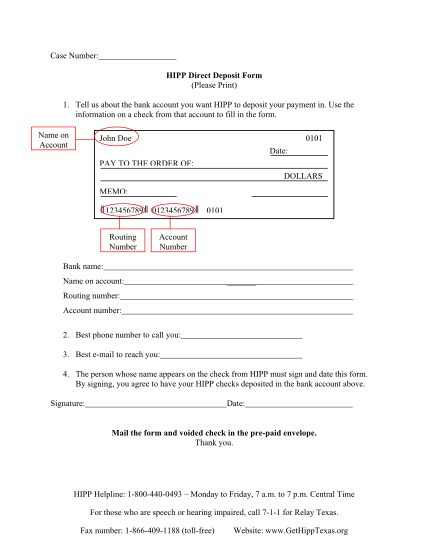 printable direct deposit form bank of america