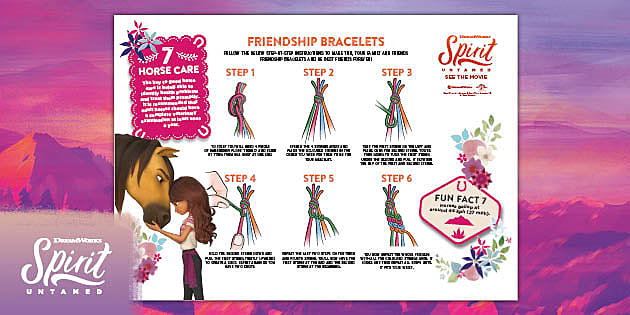 FREE! - Friendship Bracelet Printable Instructions | Twinkl