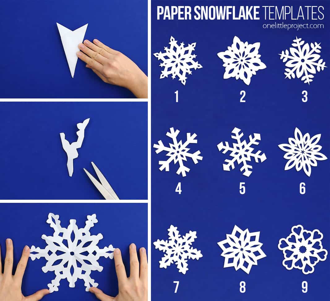 printable directions for making paper snowflakes