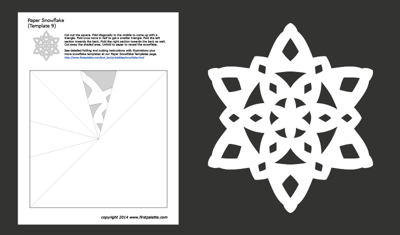 printable directions for making paper snowflakes