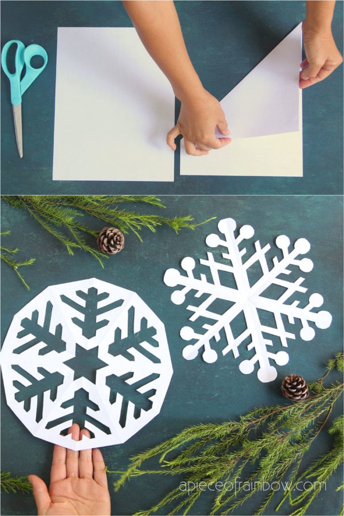 printable directions for making paper snowflakes