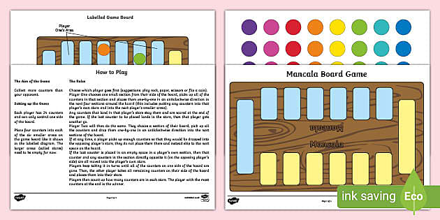 printable directions for mancala
