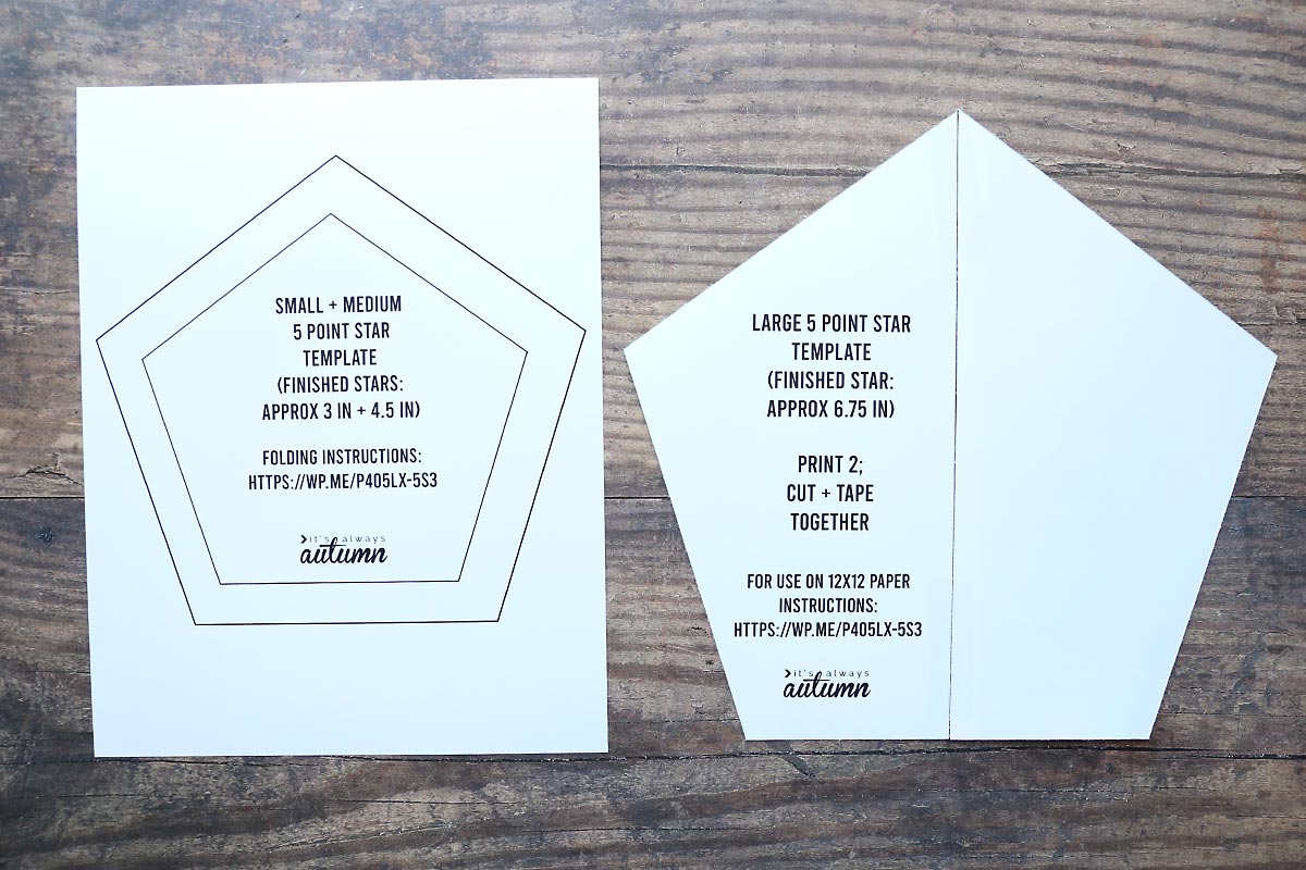 printable directions for origami stars