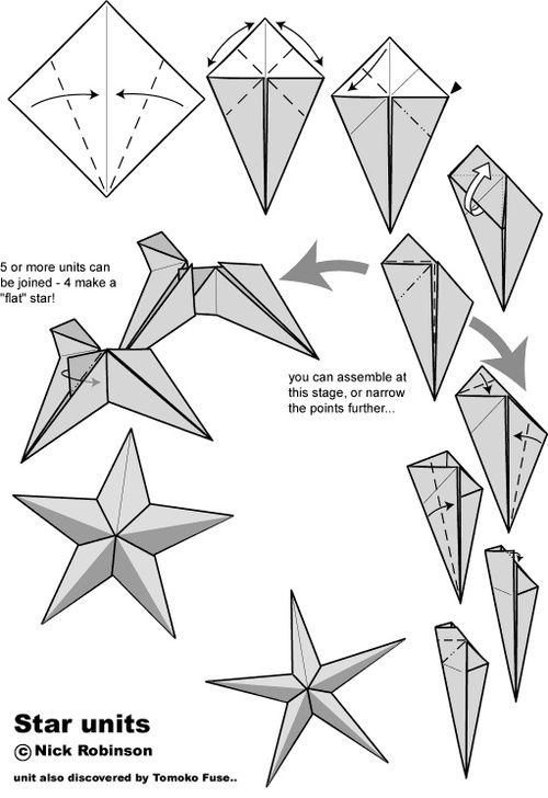 printable directions for origami stars