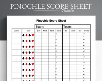 printable directions for pinochle