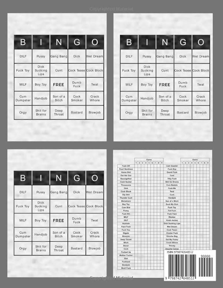 Amazon.com: Best Dirty Word BINGO Game Book Ever: For Adults Only ...