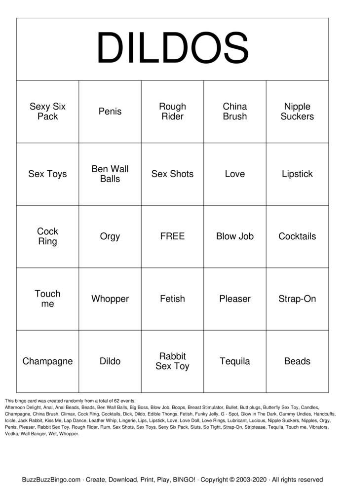 Naughty Bingo Cards to Download, Print and Customize!