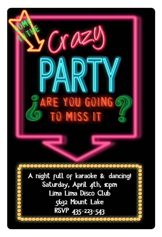 Disco Party - Printable Party Invitation (Free) | Greetings Island