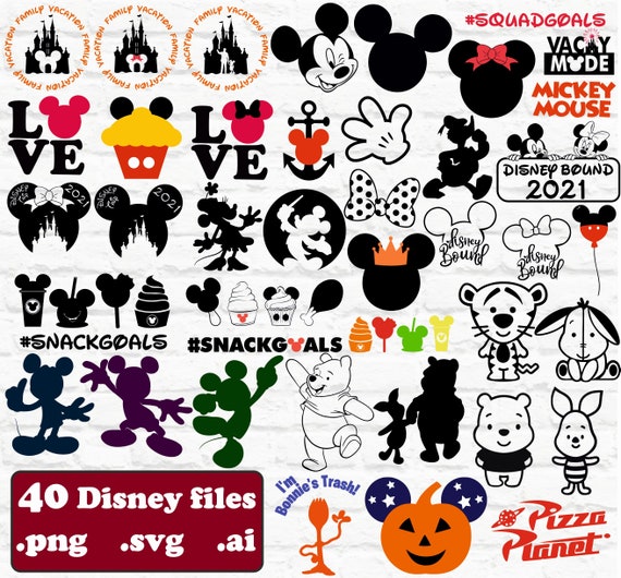 DisneyBundle Svg Png Files for Cricut MickeyMouse Bundle DisneySVG  WinnieThePooh Printable DisneyClipart exclusive bundle files
