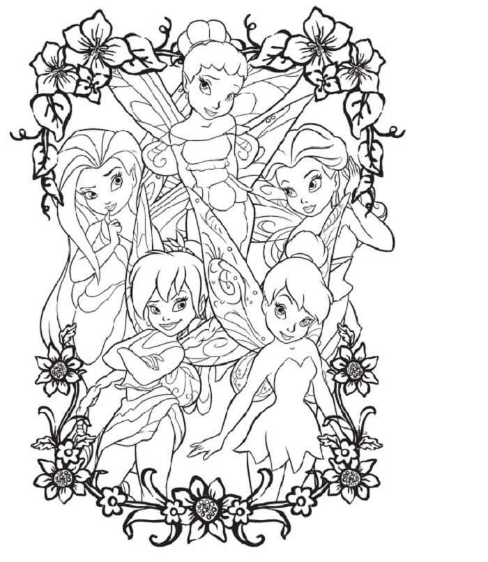 printable disney fairies coloring pages