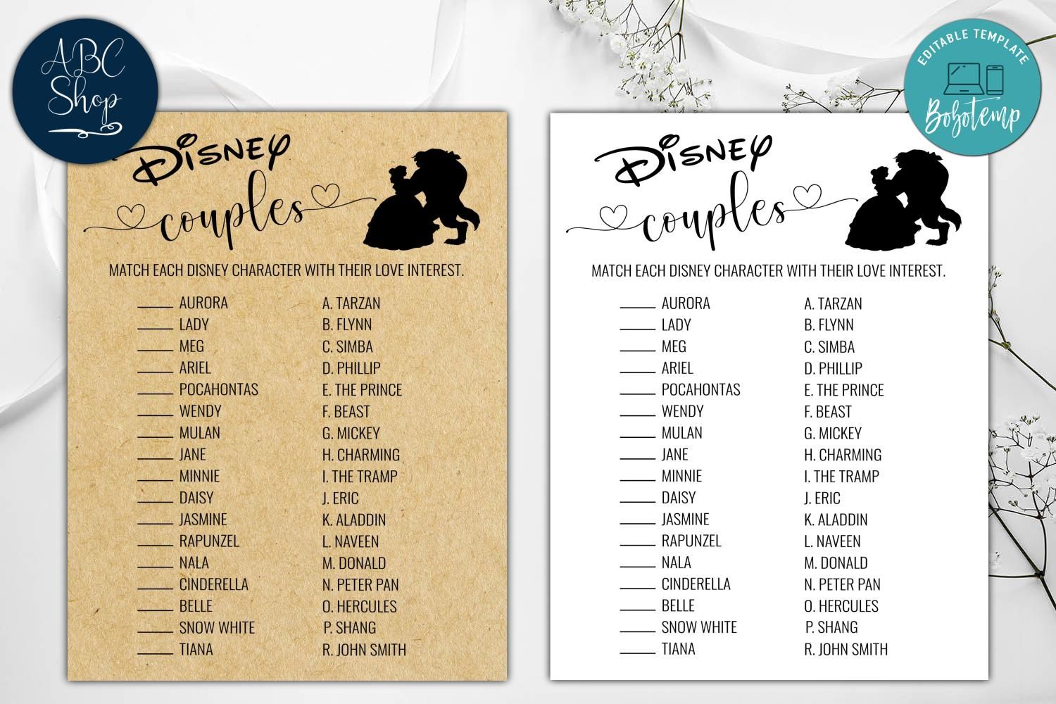 Free Printable Guess Who Said It: Disney Edition ⋆ The Quiet Grove