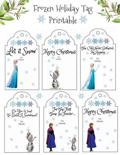 printable disney gift tags