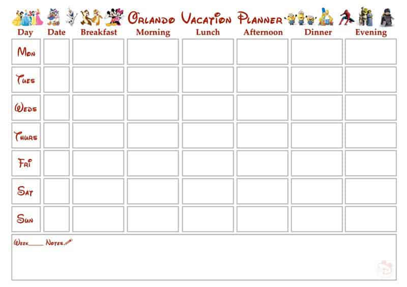 Orlando Vacation + Walt Disney World Planner v2.1 | Free Printable