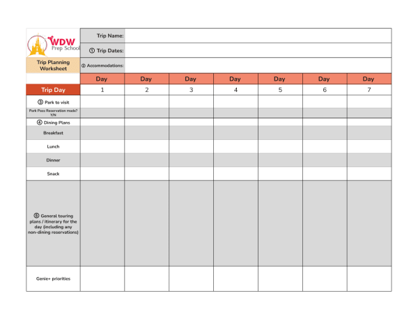 2024 Disney World Vacation Planner - WDW Prep School