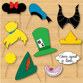 printable disney princess photo booth props