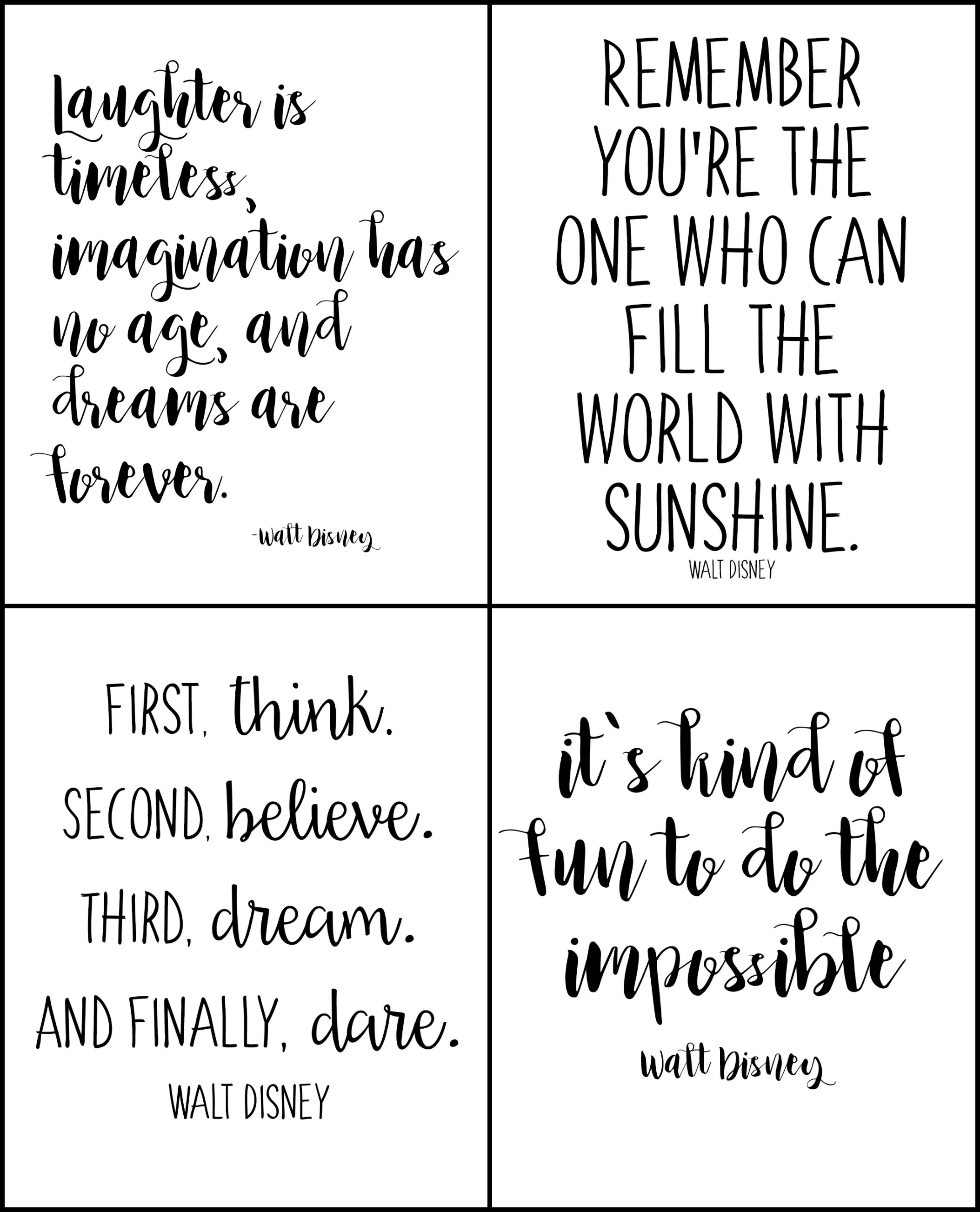 FREE Walt Disney Quote Printables - Houston Mommy and Lifestyle ...