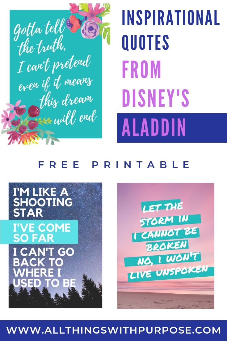 Free Printable Quotes from Disneys Aladdin