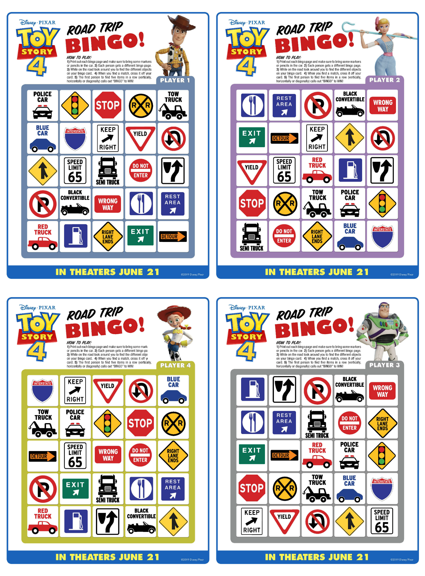 printable disney road trip games
