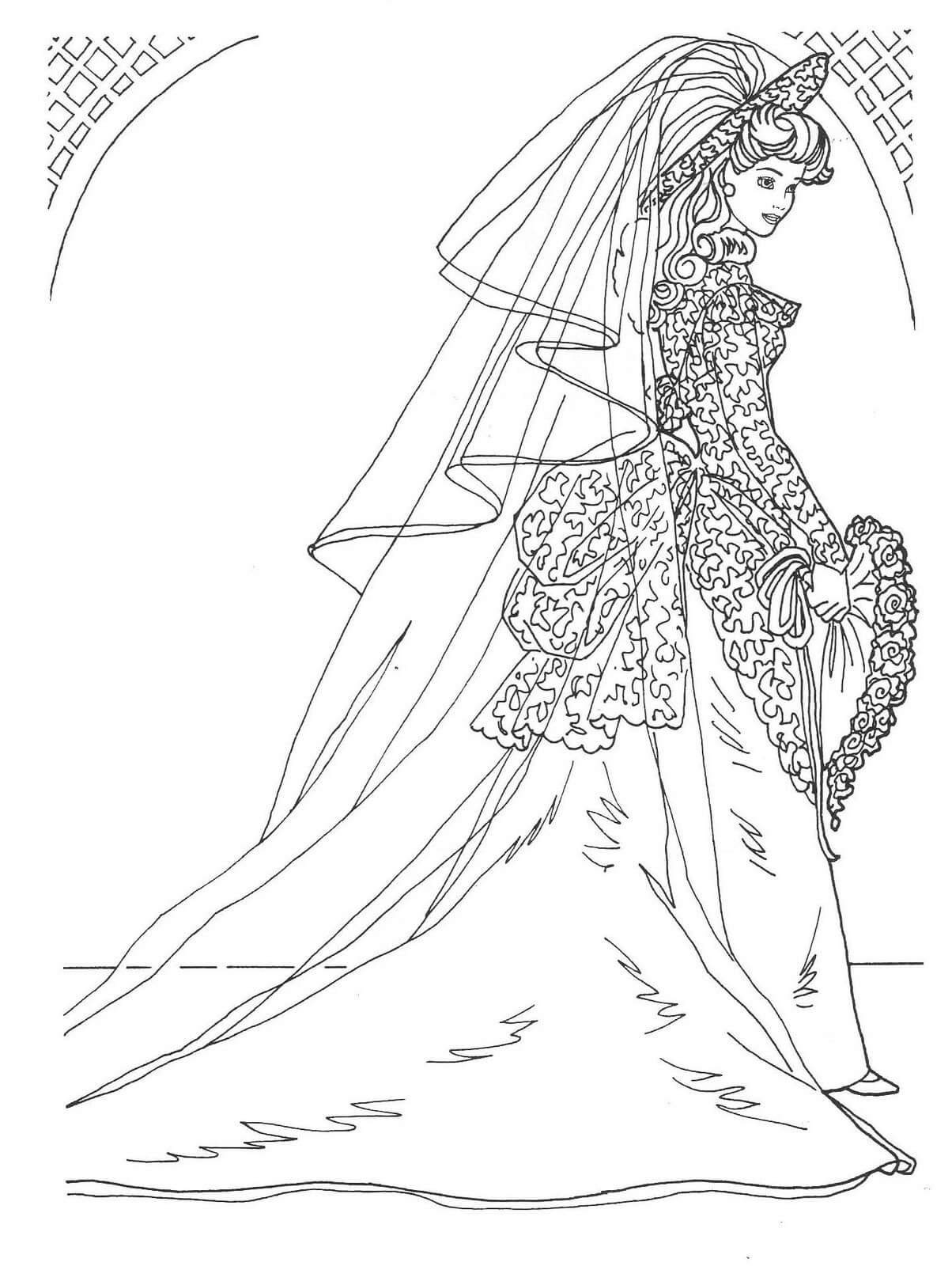 printable disney wedding coloring pages