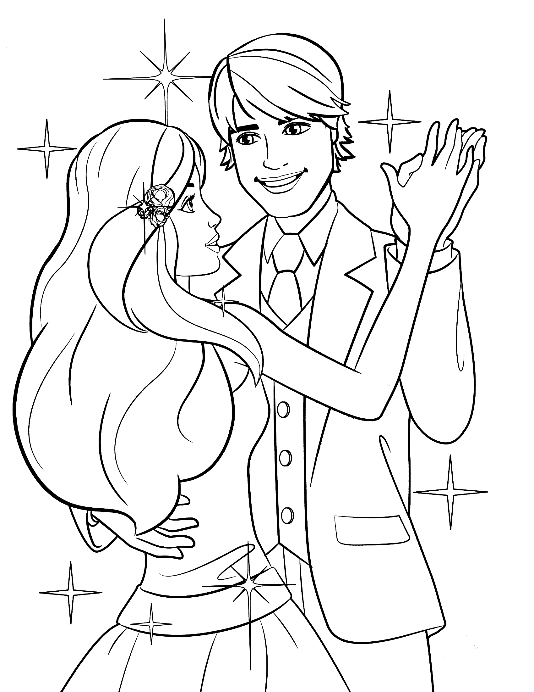 printable disney wedding coloring pages