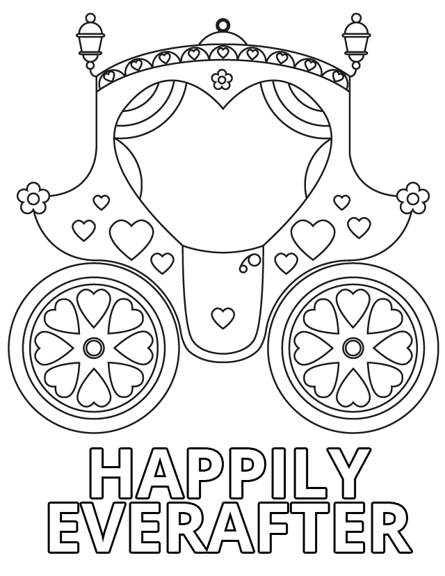 printable disney wedding coloring pages