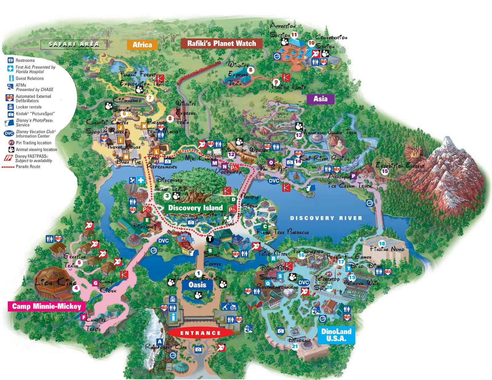 printable disney world animal kingdom map