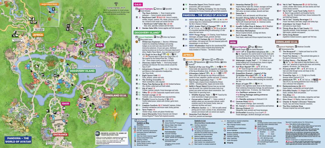 Animal Kingdom Map: Walt Disney World - Disney Dream Co