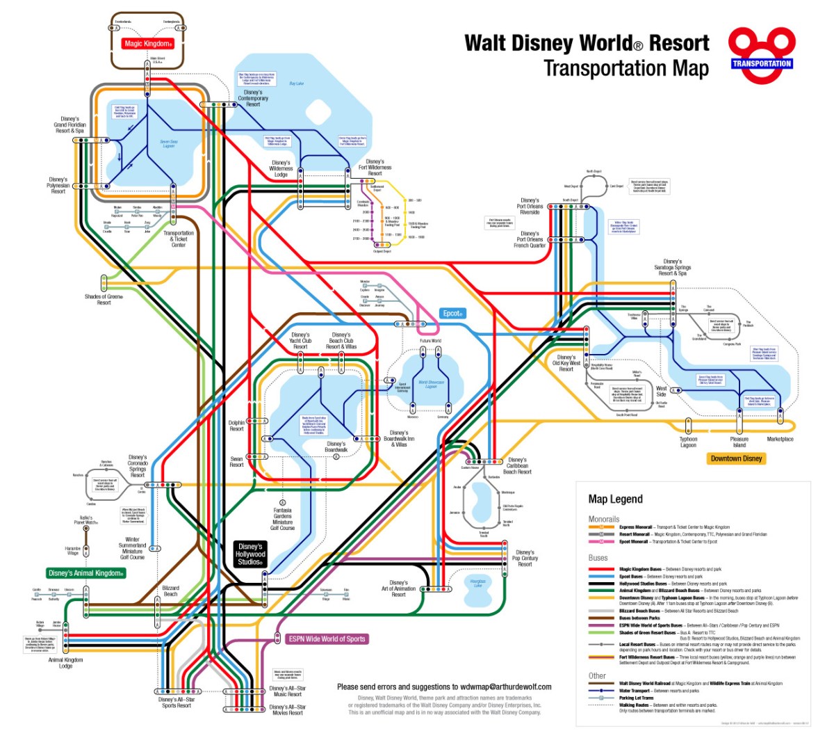printable disney world resort maps