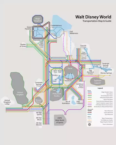 Disney Transportation Map [Interactive Guide to Navigate Disney]