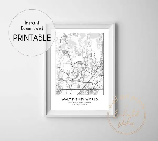 printable disney world road map