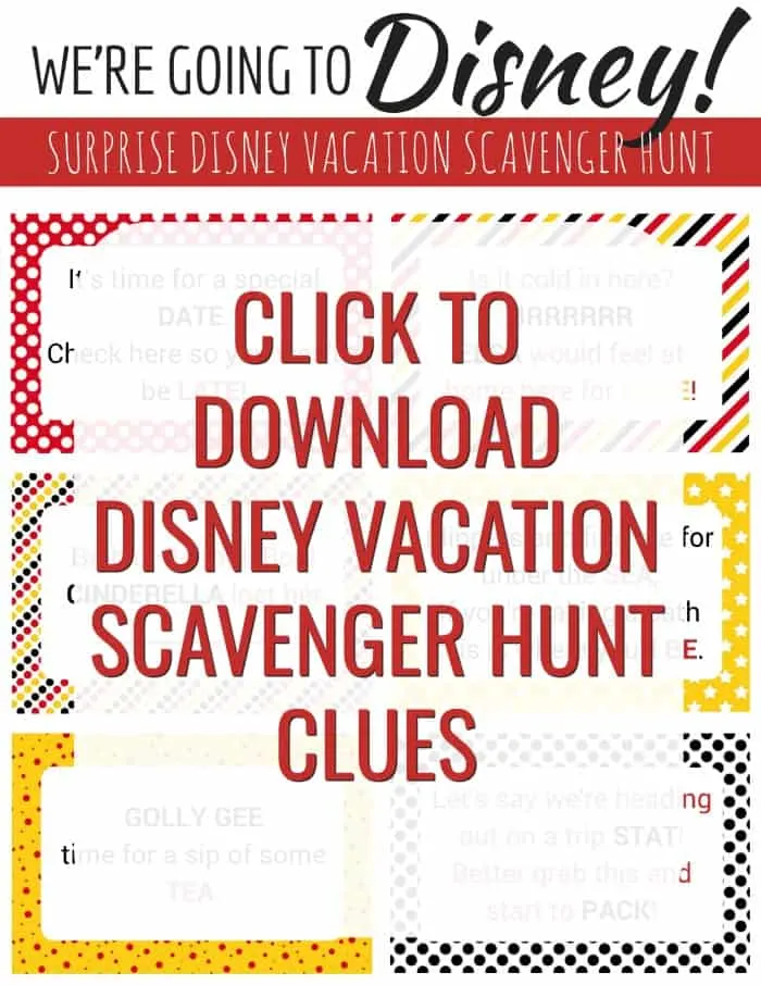 printable disney world scavenger hunt