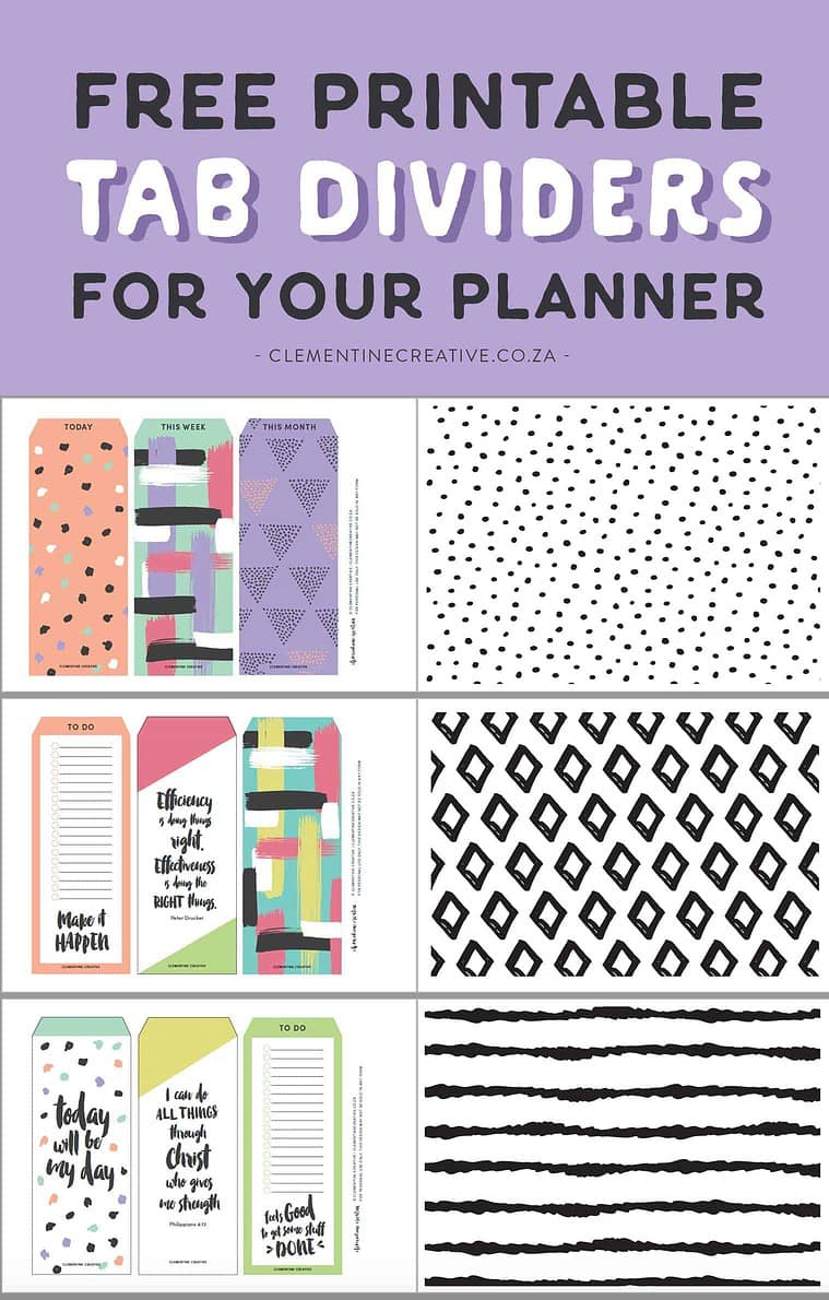 Free Printable Top Tab Dividers for Planners, Diaries and Agendas - Worksheets Library free-printable-top-tab-dividers-for-planners-diaries-and-agendas-worksheets-library
