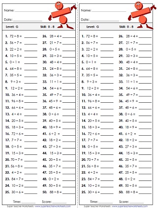 Division Worksheets - Basic