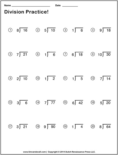 Simple Division Worksheets for Kids | Free Printable PDF