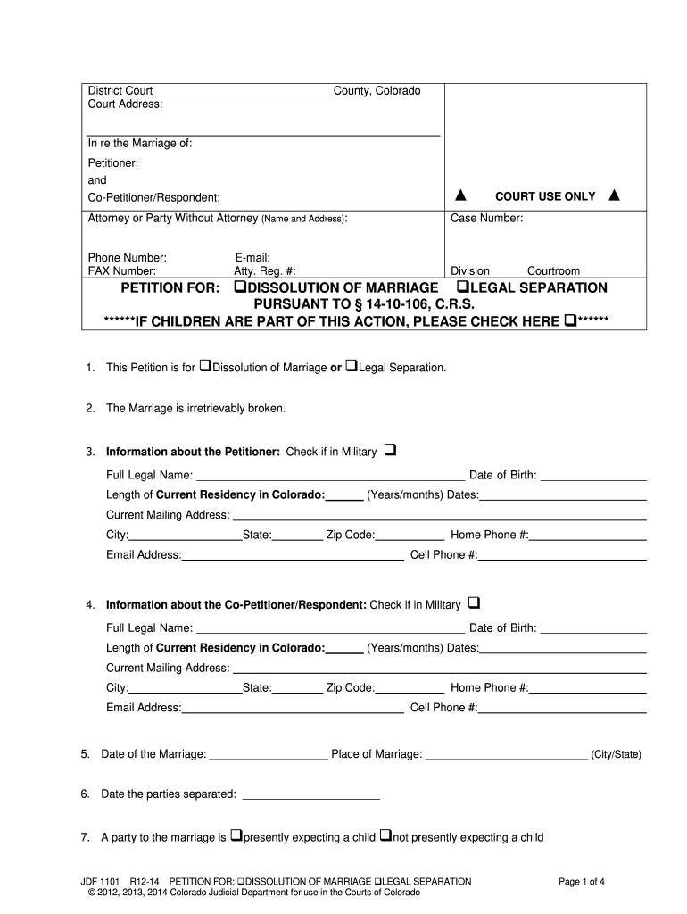 Divorce papers colorado pdf: Fill out &  sign online | DocHub