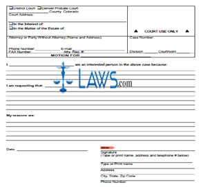 FREE General Motion - FREE Legal Forms - LAWS.com