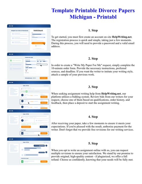 Template Printable Divorce Papers Michigan - Printabl | PDF