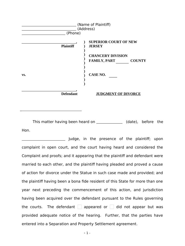 printable divorce papers for new jersey