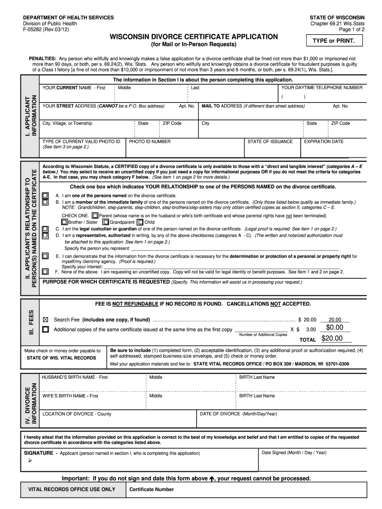 printable divorce papers for wisconsin