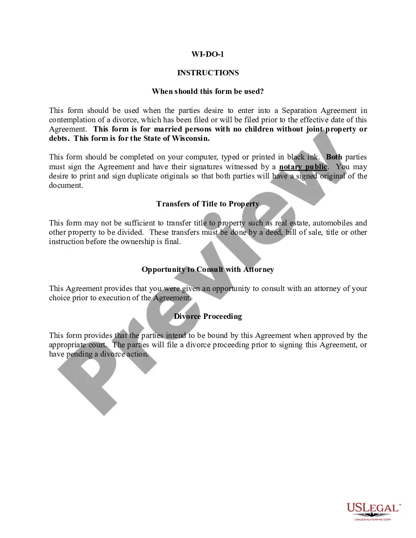 printable divorce papers for wisconsin