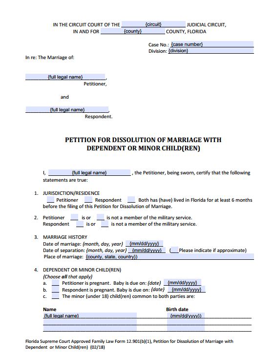 Choosing Florida Divorce Forms to File - An Easy Guide