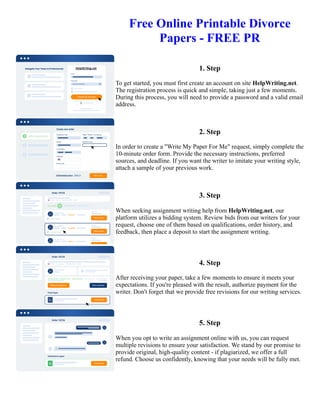 printable divorce papers online