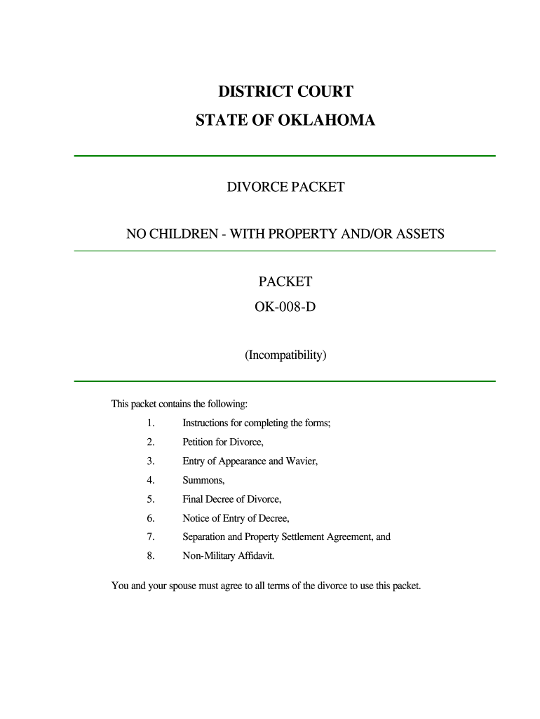 Oklahoma divorce forms pdf: Fill out &  sign online | DocHub