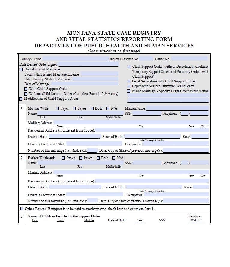 printable divorce papers online