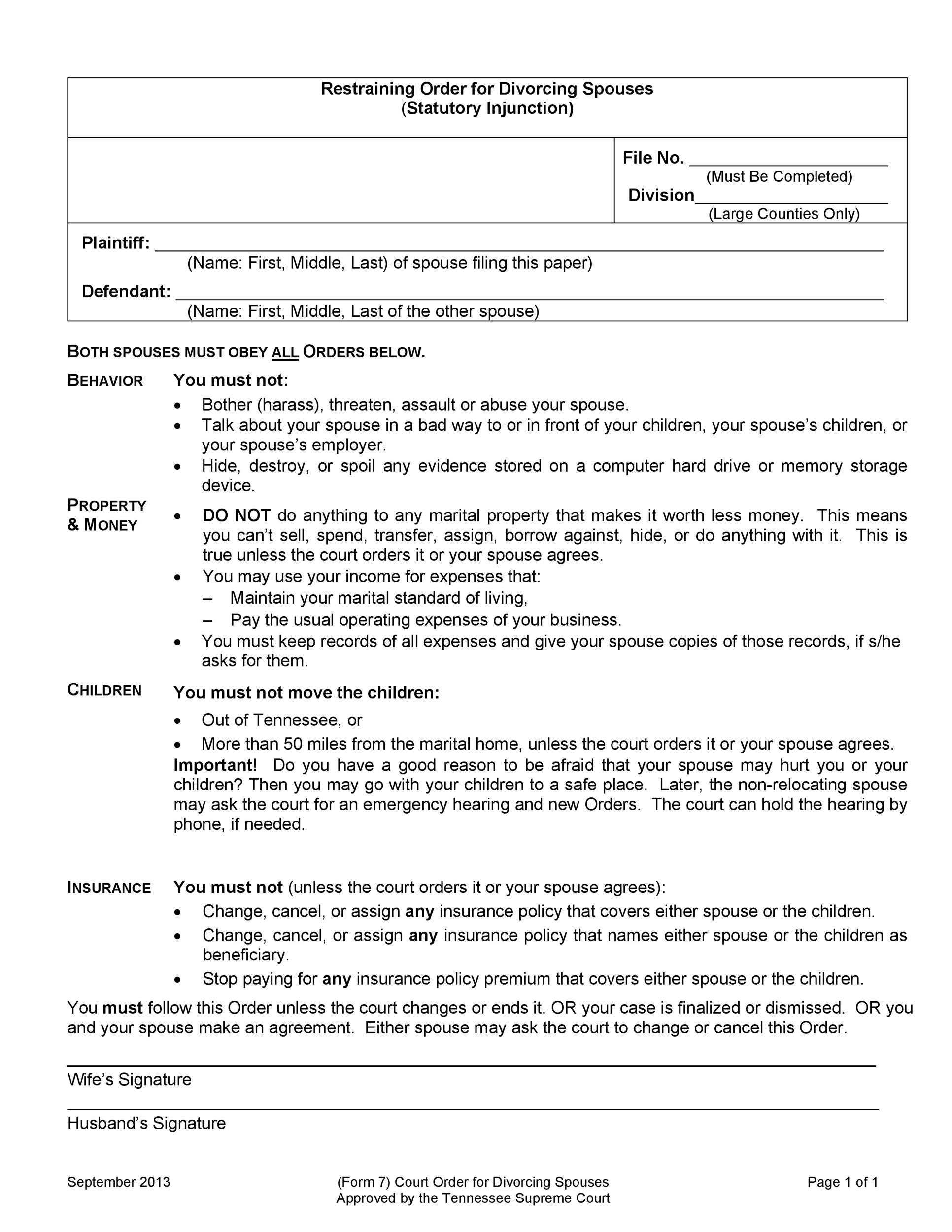 40 Free Divorce Papers (Printable) ᐅ TemplateLab