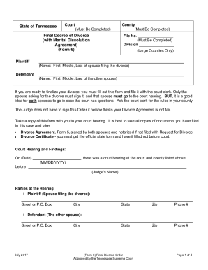 Divorce Papers Tn 2017-2024 Form - Fill Out and Sign Printable PDF ...