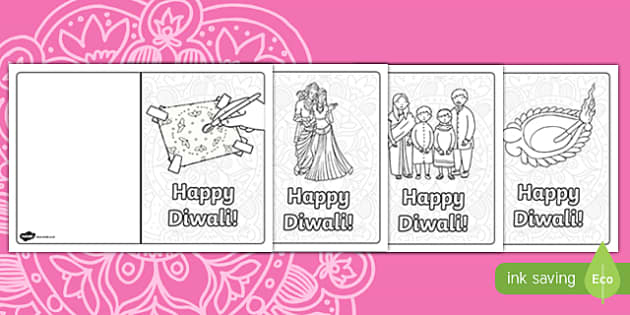 Personalised Diwali Cards | Diwali Greeting Cards | Twinkl